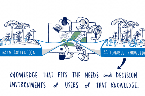 Graphic illustration depicting the definition of actionable knowledge. 