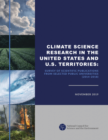 report cover for the report Climate Science Research in the United States and U.S. Territories