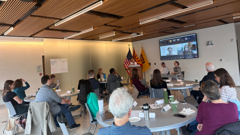 participants gathered at the in-person portion of the workshop