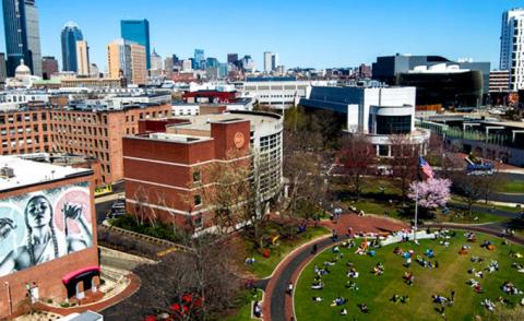 Northeastern University campus aerial